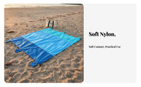 Sand-Proof Pocket Beach Blanket Portable Pocket Blanket Compact Picnic Sheet Waterproof for Beach&ventureers, Travelers, Picnics, Camping, Hiking, Travel