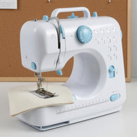 12 Stitch Patterns Compact Sewing Machine Removable Extension Table Portable Sewing Machine Metal Presser Foot Household Appliance Carrying Handle