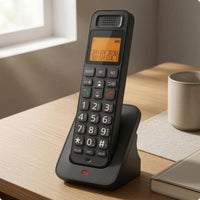 Large Buttons Digital Cordless Telephone Backlit Screen Cordless Home Phone Speaker Grille Charging Base Phone Internal Call for Older Adults, Seniors
