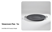 Easy to Clean Maifan Stone Barbecue Pan High Temperature Resistance Round Non-Stick Griddle Multi-Functional for Campers, Camping, Outdoor