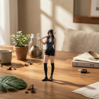 Street Style Female Figurine Detailed Miniature Female Figure Model Realistic Miniature Statue for Diorama