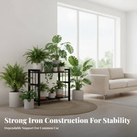 Mobile with casters Multi-Tier Plant Shelf Modern Minimalist design Tiered Rolling Pot Holder Floor-Standing Flower Display Anti for Indoor Gardeners, Apartment Dwellers, Homeowners, Balcony, Living Room, Bedroom, Patio