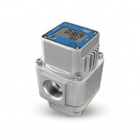 Volume Meter Electronic Digital Volume Meter with Digital Display Threaded Flowmeter for Professionals, Industrial, Research Facility, Workshop