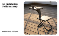 Foldable Design All-in-Single Folding Chair Desk Multi-Functional Folding Chair with Tablet Arm Space Saving Portable Study Desk Installation-without Charge for Students, Office Employees, Classroom, Studying, Outdoor, Training Center