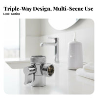 7 Pieces M22 Faucet Adapter Easy Installation 3 Way Faucet Diverter Valve Leakproof Plumbing Fitting for Bidet Users, Homeowners, Oral Hygiene Care