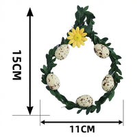 Easter Bunny Wreath Cute Design Easter Wreath Colorful Artificial Vine Decoration for Homeowners, Party Planners, Indoor, Outdoor, Classroom