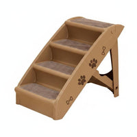 Foldable Dog Stairs Non-Slip Step Ladder High Weight Capacity for Bedside, Sofa