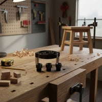 Accurate Positioning Self-Centering Dowel Jig Good Verticality Self Centering Dowel Jig Interchangeable Bushings Straight Hole Drilling Tool Aluminum Alloy Body for Carpenters, Woodworkers, DIY Enthusiasts, Cabinet Making