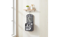 Hanging Toiletry Bag Multiple Compartments Hanging Cosmetic Case Reinforced Carry Grip Travel Makeup Organizer for Women, Journeyers, Washroom