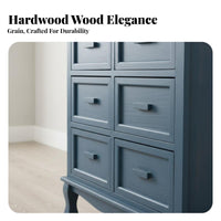 No Assembly Required 5-Drawer Cabinet Solid Wood Construction Storage Furniture Large Capacity Chest of Drawers Strong Load-Bearing for Homeowners, Renters, Students, Bedroom, Entryway, Hallway