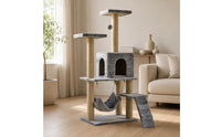 Hanging Sling Multi-Level Feline Tree Side Ramp Feline Climbing Tree Elevated Platforms Pet Furniture Sisal Rope