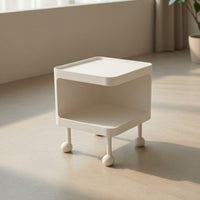 Nightstand with Light Modern Bedside Table with Shelf Versatile Furniture for Living Room