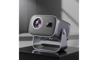4K Supported Mini Projection Device with Stand Motorized Focus Mini Projection Device Auto Image Alignment Portable for Movie Lovers, Home Theater