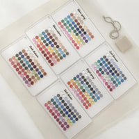 6 Pieces Rounded Corners Seasonal Color Reference Card Punched Hole Season Color Card