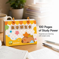 Primary School Chinese Character Practice Cards - Capybara/Panda Themed Pre-Study Notebook for Grades 1-3