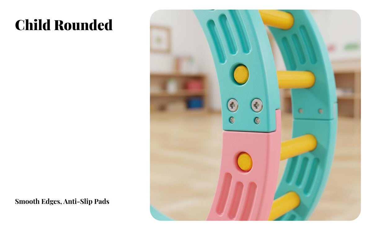 Sensory Integration Playset Develops Motor Skills children's Balance Path Non-Slip Surface Modular Balance Beam Set for Girls, Playroom, Outdoor, Home