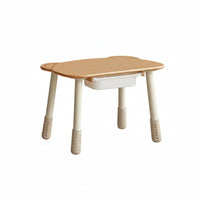 sturdy Wood Construction young child Drawing Table with Paper Roll Height Adjustable children's Furniture Multi-Functional Play Desk Rounded Corners for children 3+, Preschoolers, young children, children's activity area, Nursery, Home