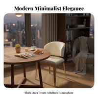 Ripple Rear Chair Italian Design Upholstered Side Chair Wave Pattern Rearrest Long-Lasting Construction for Dining Room, Home