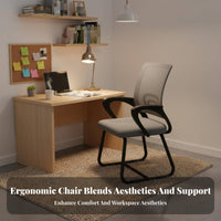 Ergonomic Highspine-Support Chair Height Adjustable Office Furniture Soft Padded Seat Assist for Students, Dormitory, Bedroom