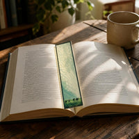 Acrylic Mountain and Grassland Bookmark Ticket Holder for Collection and Display