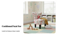 European design Low-Backed Round Stool With Backrest Household Furniture Multi-Purpose Footrest Padded Seat for Children, Home Users, Adults, Living Room, Bedroom, Entryway