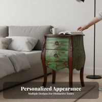 Square Side Table with Drawer and Shelf Vintage design Bedside Table with Storage adaptable Use Sturdy Construction for Hallway