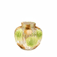 Handmade Spotted Glass Vase Unique Pattern Ribbed Glass Flower Vase Elegant Decor House Decoration Italian Design for Office