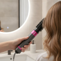 Volumizing 5-in-1 Hair Styler Detachable Hair Dryer Brush Smooth Air Curler Less Frizz for Travel