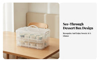 Transparent Clear Cupcake Box Layered Tray Plastic Cupcake Box Rigid