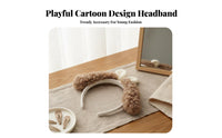 Large Hare Ears Hair Hoop Cute Design Cuddly Hare Ears Hairband Soft & Comfortable Hare Ear Headband for Women, Adults, Cosplay, Easter, Parties