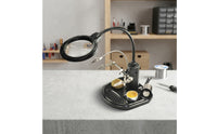 Soldering Station with Magnifier Flexible Helping Hands Soldering Tool Magnifying Glass with Light Lighted for Technicians