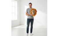 Lion Headpiece Furry Mane Full Head Lion Headpiece Costume Accessory for Adults, Cosplay