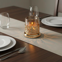 2 Pieces European Design Metal Glass Candlestick Holder Romantic Table Centerpiece Luxury Finish for Wedding