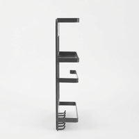 Bedroom Metal Fridge Organizer, 4 Tier Iron Art Wall for Kitchen Suction Cup Side Rack for Students, Space-Saving Storage Solution