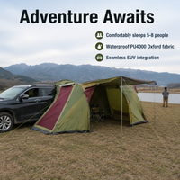 Car Tent for Vehicles, 5-8 Person Family Tailgate Tent, 500x300x200cm Large Outdoor Adventure Tent, 3000mm