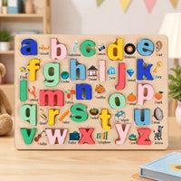 Educational Inset Puzzle Early-Learning Wooden Puzzle Easy-to-Grasp Sorting Board Smooth for Homeschooling
