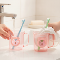 Cartoon Toothbrush Cup Set for Home, Students, and Couples - Creative and Cute