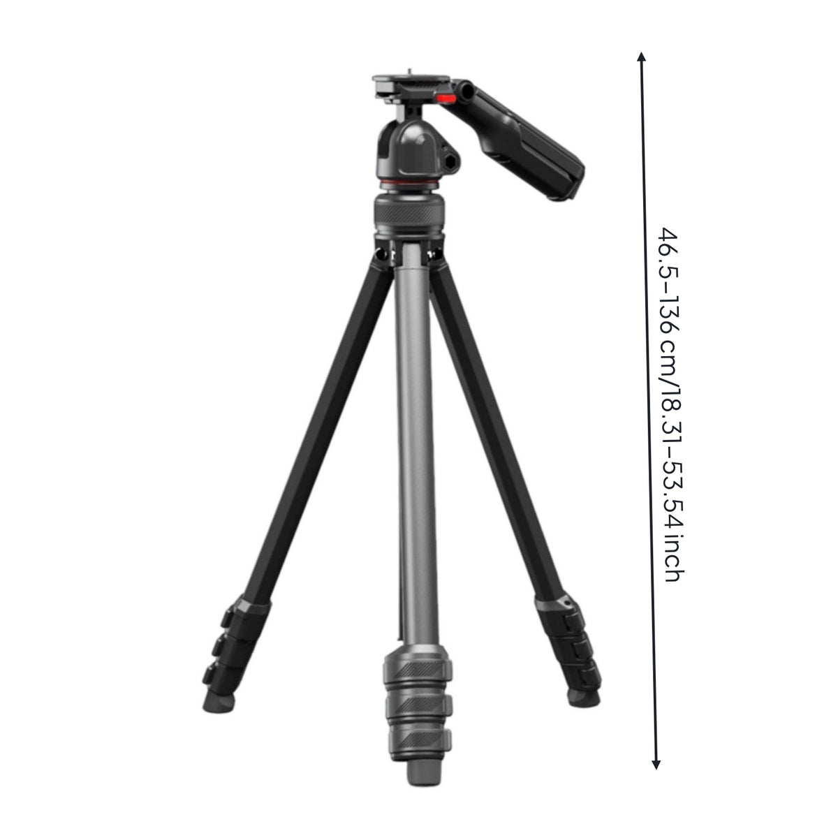Camera Tripod with Phone Clamp Lightweight Phone Camera Tripod Stand Extendable for Content Producers, Students, Livestreaming