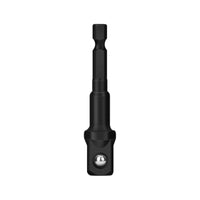 Darkened Hex to Square Drive Adapter Machined 6.35 Mm Hex Driver Adapter Forged-Looking Tool Accessory Black Oxide Coating for Power Drills
