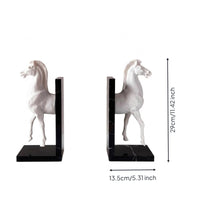 Horse Head Bookend Decorative Horse Head Bookends Heavy Duty Display Highlight for Study Room, Bookshelf, Desk