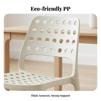 Stackable Perforated Back Chair Long-Lasting Household Furniture Easy to Clean Accent Seat Modern Design for Restaurant Owners, Families, Homeowners, Dining Room, Kitchen, Balcony, Bedroom