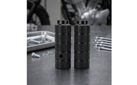 Knurled Foot Pegs with Axle Mount Threaded Bike Rear Pegs Secure Footrests Anti-Skid for Cyclists