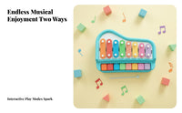 Colorful Hand Knock Keyboard Color-Coded Notes 8 Note Percussion Piano Materials 8 Note Glockenspiel for Preschoolers, Beginners