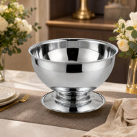 Champagne Bucket with Pedestal Stainless Steel Champagne Bucket Polished Beverage Chiller for Hosts, Bartenders, Parties, Home Entertaining