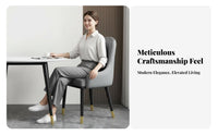 Modern Design Channel-Tufted Side Chair Light Luxury Feel Dining Seat Ergonomic Backrest Household Furniture Armless for Business Owners, Interior Designers, Restaurant, Kitchen, Living Room, Office