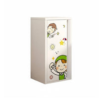 Space-Saving Single-Door Metal Locker Pastel Colors Storage Cabinet Long-Lasting Bedside Table Rust-Proof for Children, Young Adults, Homeowners, Bedroom, Living Room, Narrow Areas, Playroom