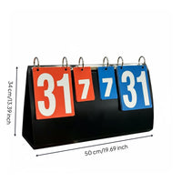 Multi-Game Scoreboard Waterproof Manual Flip Scoreboard Double-Sided Sports Gear for Coaches, Referees, Basketball, Competition, Football