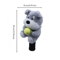 Schnauzer Dog Headcover Yellow Detail Soft Dog Headcover Shielded Sports Accessory
