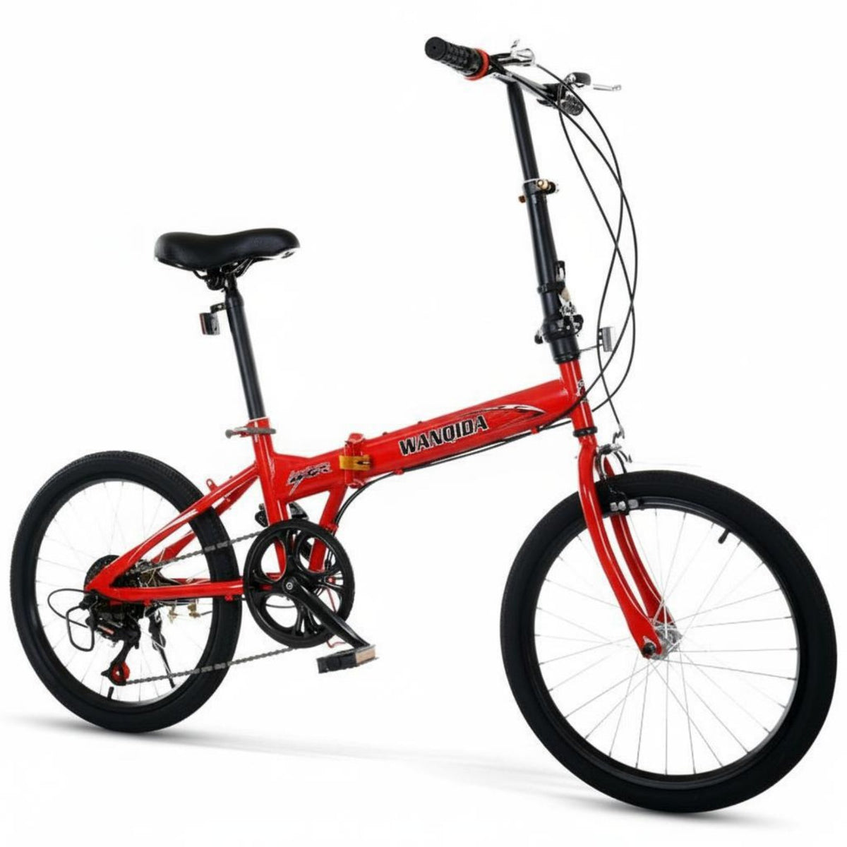 Geared Folding Bike Lightweight Cycling Equipment Variable Speed for Commuters