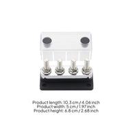 Bus Bar with Cover 12V Grounding Block 48V DC Hardware for RV